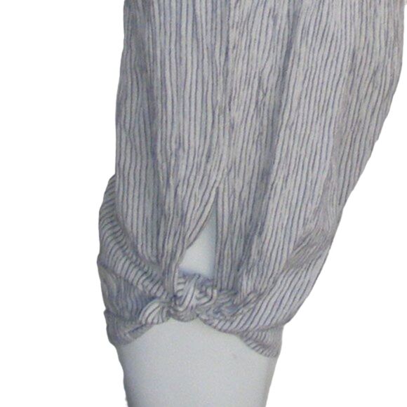 FRESH PRODUCE Capri Pants, M, Striped, Elastic Waist, Pockets - Picture 5 of 11